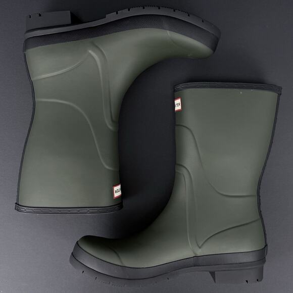 Hunter Original Short Rain Boots Men’s Size 11 Green Black Waterproof New No Box main image 6